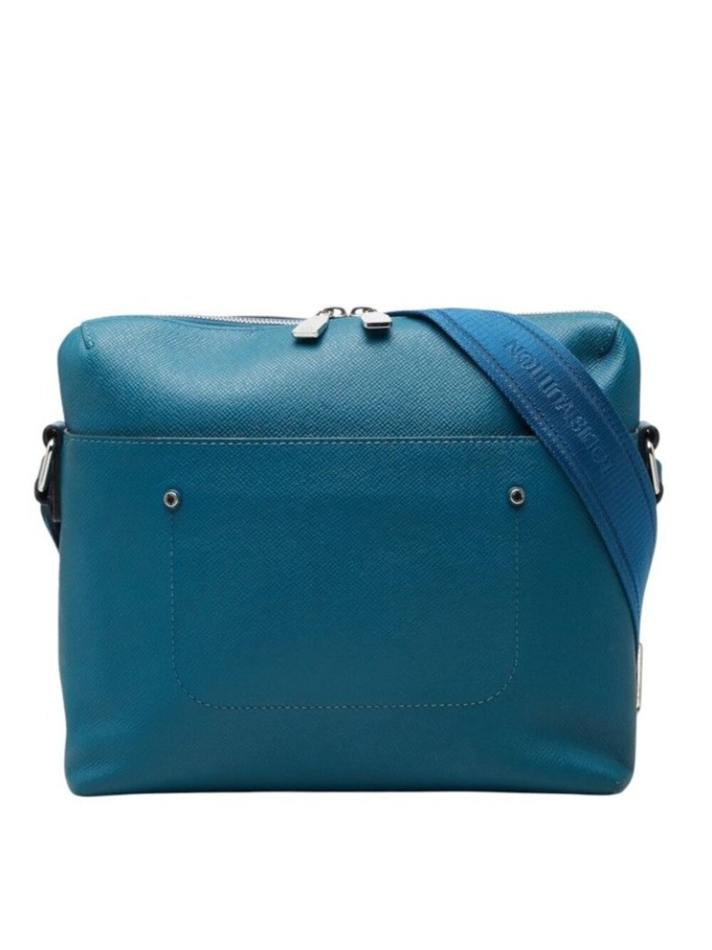 Louis Vuitton Taiga Grigori Crossbody Shoulder Bag Blue Leather